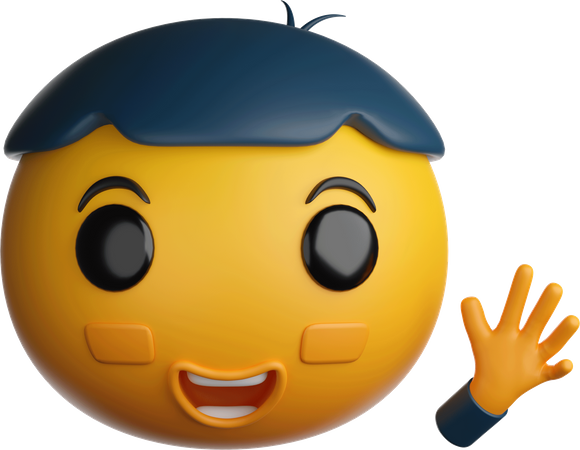 Hello Emoji  3D Icon