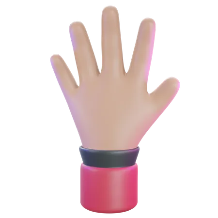 Hello hand gesture  3D Illustration