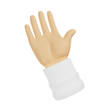 Hello hand gesture 3D Illustration