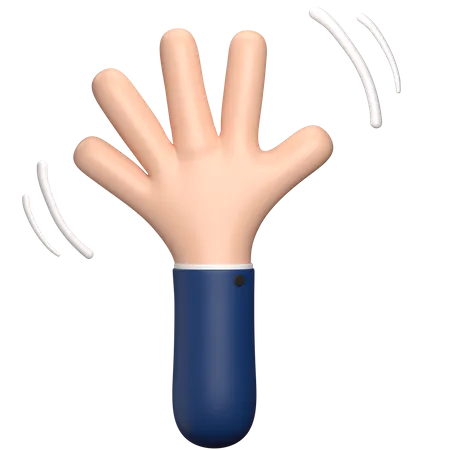 Hello Hand Gesture  3D Illustration