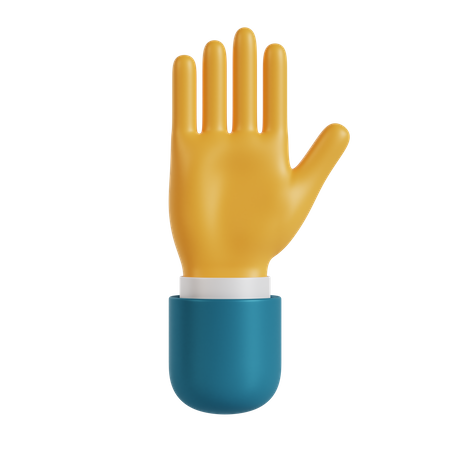 Hello Hand Gesture 3D Illustration