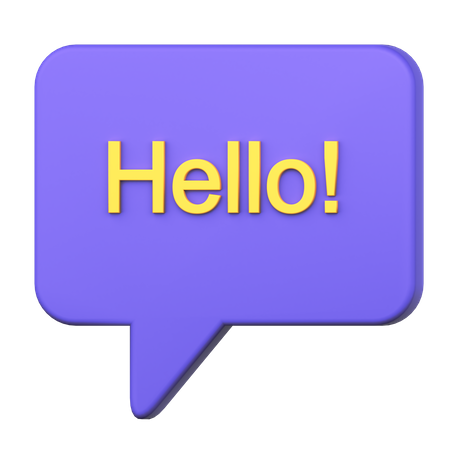 Hello Message  3D Icon