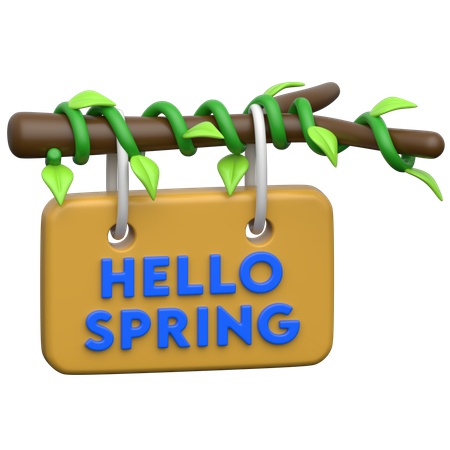Hello Spring  3D Icon