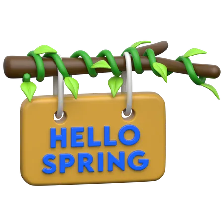 Hello Spring  3D Icon