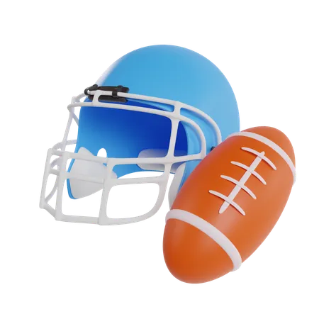 Helmet and ball  3D Icon