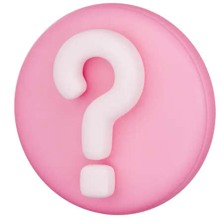 3 D Icon Of Pink Question Mark 3D Icon