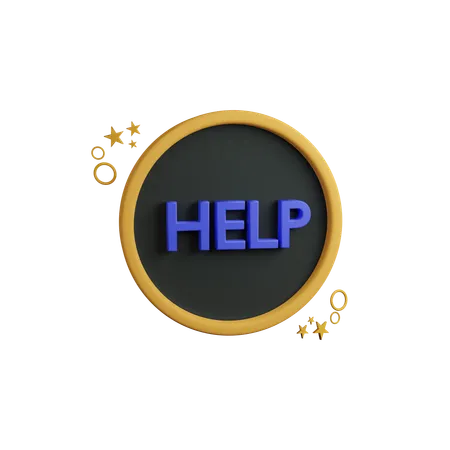 Help  3D Icon