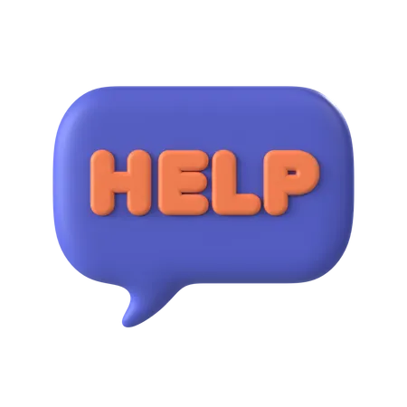 Help  3D Icon