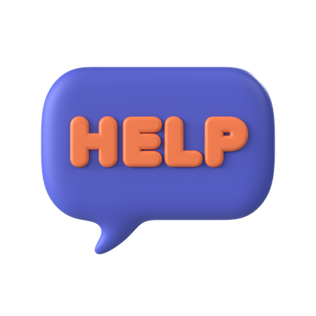 Help  3D Icon