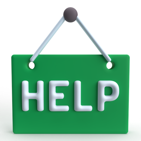 Help  3D Icon