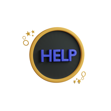 Help  3D Icon