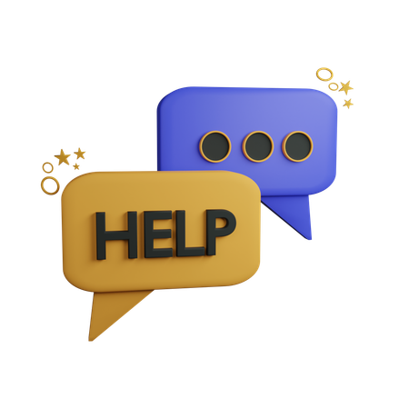Help chat  3D Icon