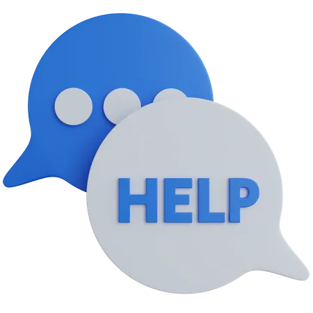 Help Chat  3D Icon