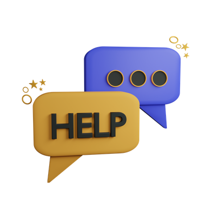 Help chat  3D Icon