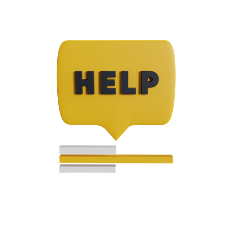 Help Chat  3D Icon