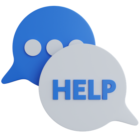 Help Chat 3D Icon
