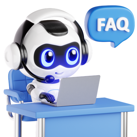 Help Desk Bot  3D Icon