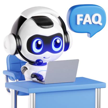 Help Desk Bot  3D Icon