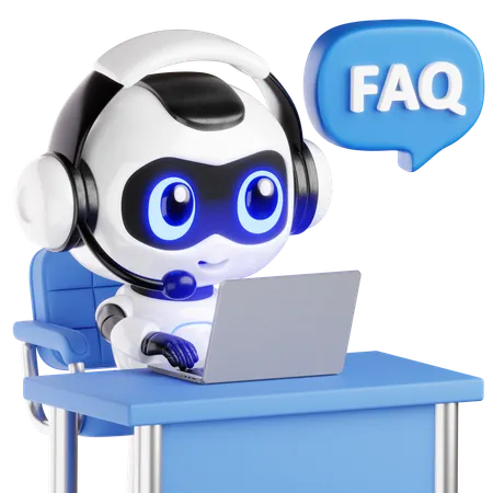 Help Desk Bot  3D Icon