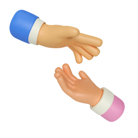 Help Hand Gesture  3D Illustration