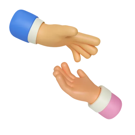 Help Hand Gesture  3D Illustration