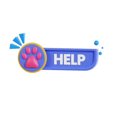 Help Pet  3D Icon