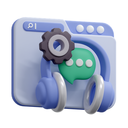 ヘルプデスク管理  3D Icon