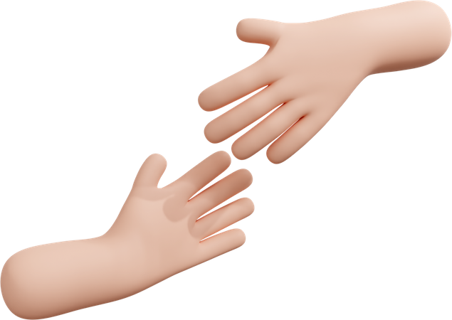 Helping hand  3D Icon