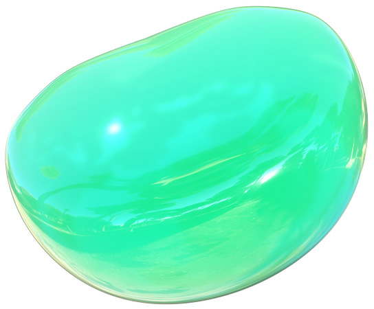 Hemisferio verde  3D Icon