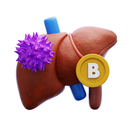 Hepatite B  3D Icon