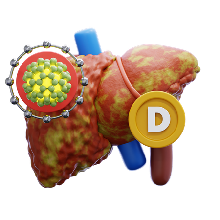 Hepatite D  3D Icon