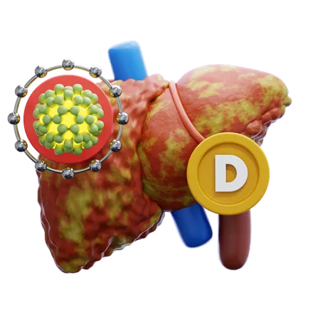 Hepatite D  3D Icon