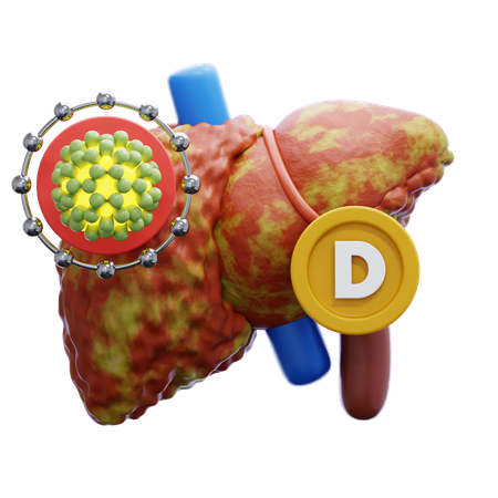 Hepatitis D  3D Icon