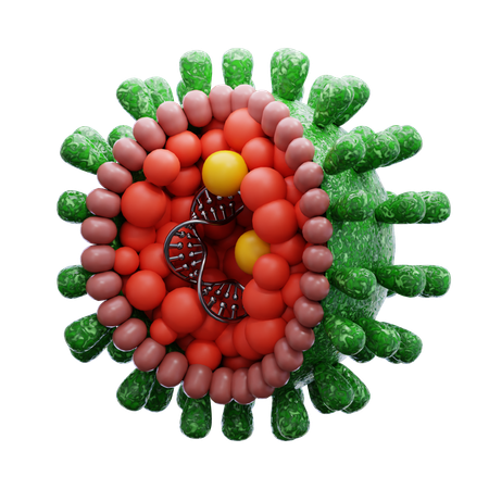 Hepatitis Virus  3D Icon