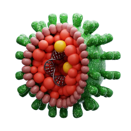 Hepatitis Virus  3D Icon