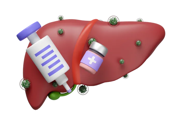 Hepatitis Virus Infection  3D Icon