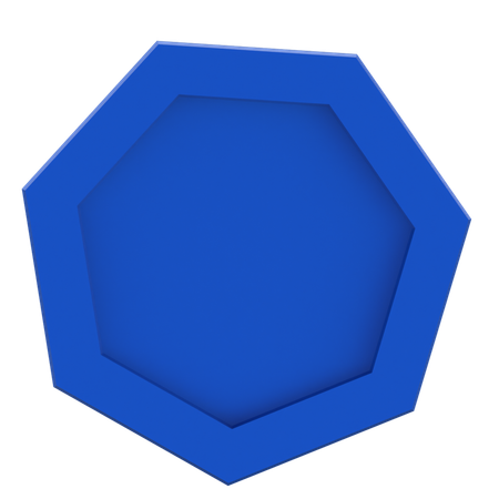 Heptagone Shape  3D Icon