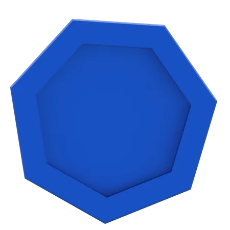 Heptagone Shape  3D Icon