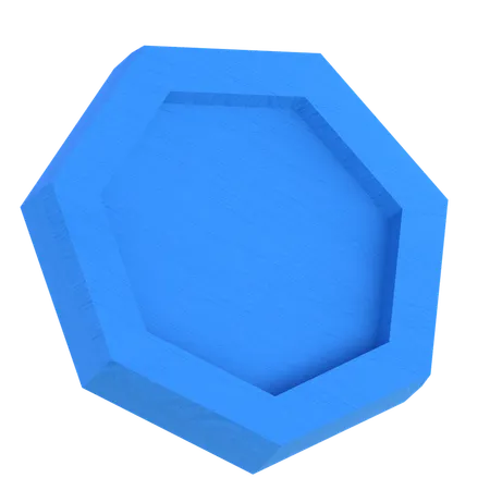 Heptagone Shape  3D Icon