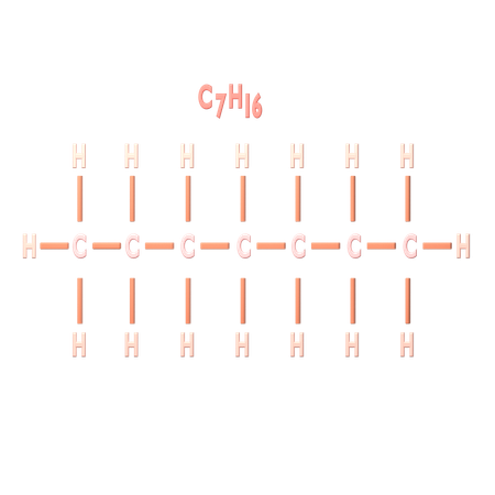 Heptane  3D Icon