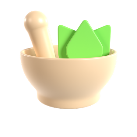 Herbal Bowl  3D Illustration