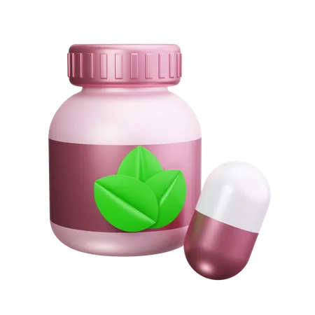 Herbal pills  3D Icon