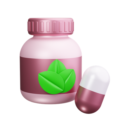 Herbal pills  3D Icon