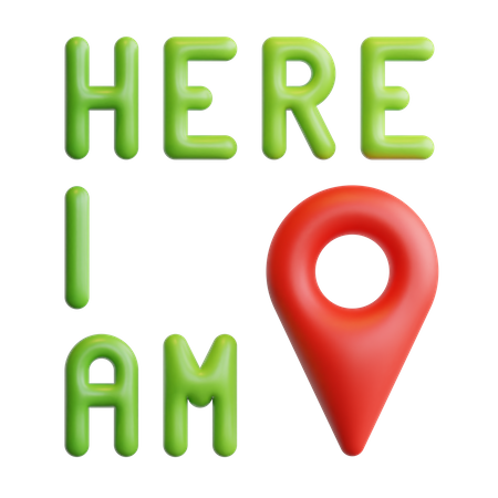 Here I Am  3D Sticker