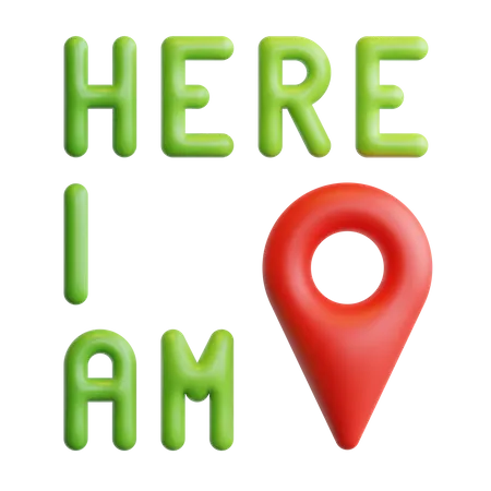 Here I Am  3D Sticker