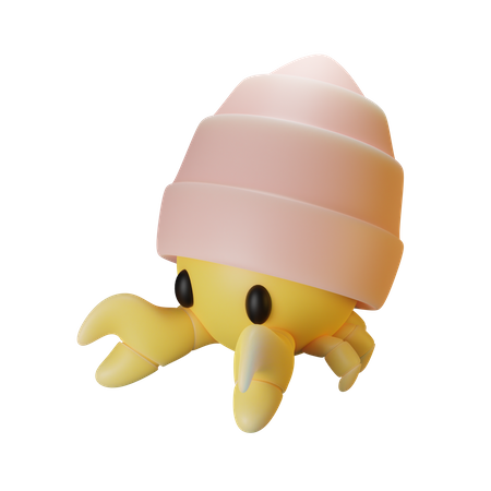 Hermit Crab  3D Illustration