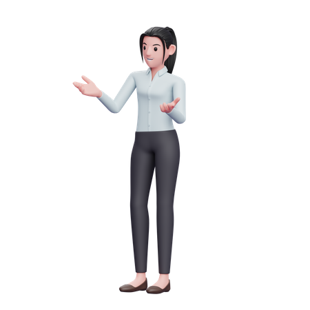 Mujer de negocios hablando  3D Illustration