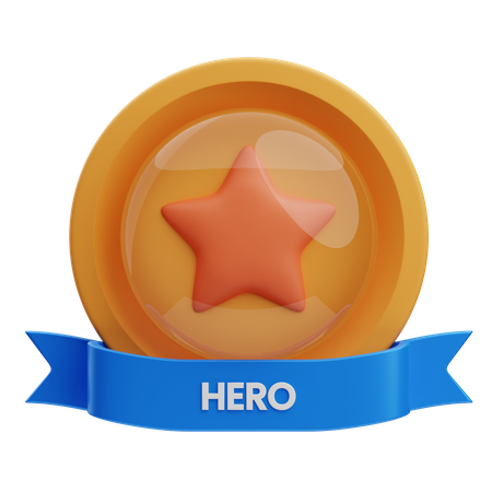 Hero Badge  3D Icon