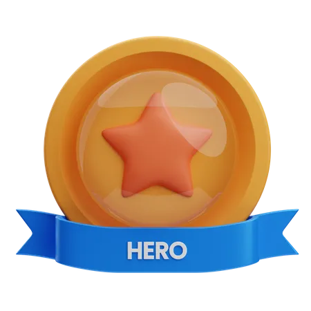 Hero Badge  3D Icon