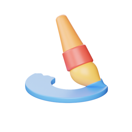 Pincel  3D Icon